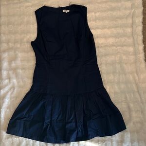 TCEC Navy Sleeveless Drop Waist Mini Dress NWT
